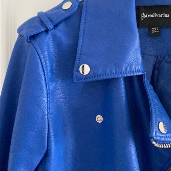 NWOT Stradivarius Vegan Faux Leather Jacket - Picture 5 of 6